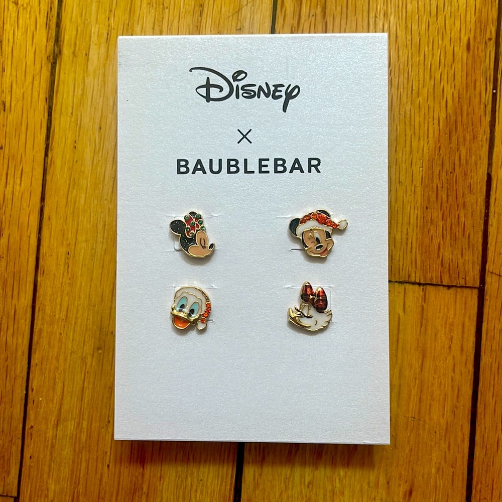 Bauble bar x Disney holiday earrings